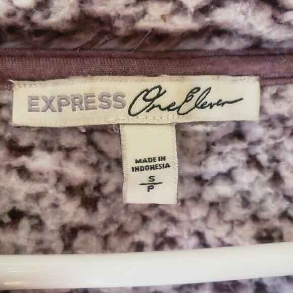 Express One Eleven Faux Fur Jacket Womens Size Small Cozy Sherpa Zip Up - Picture 4 of 9